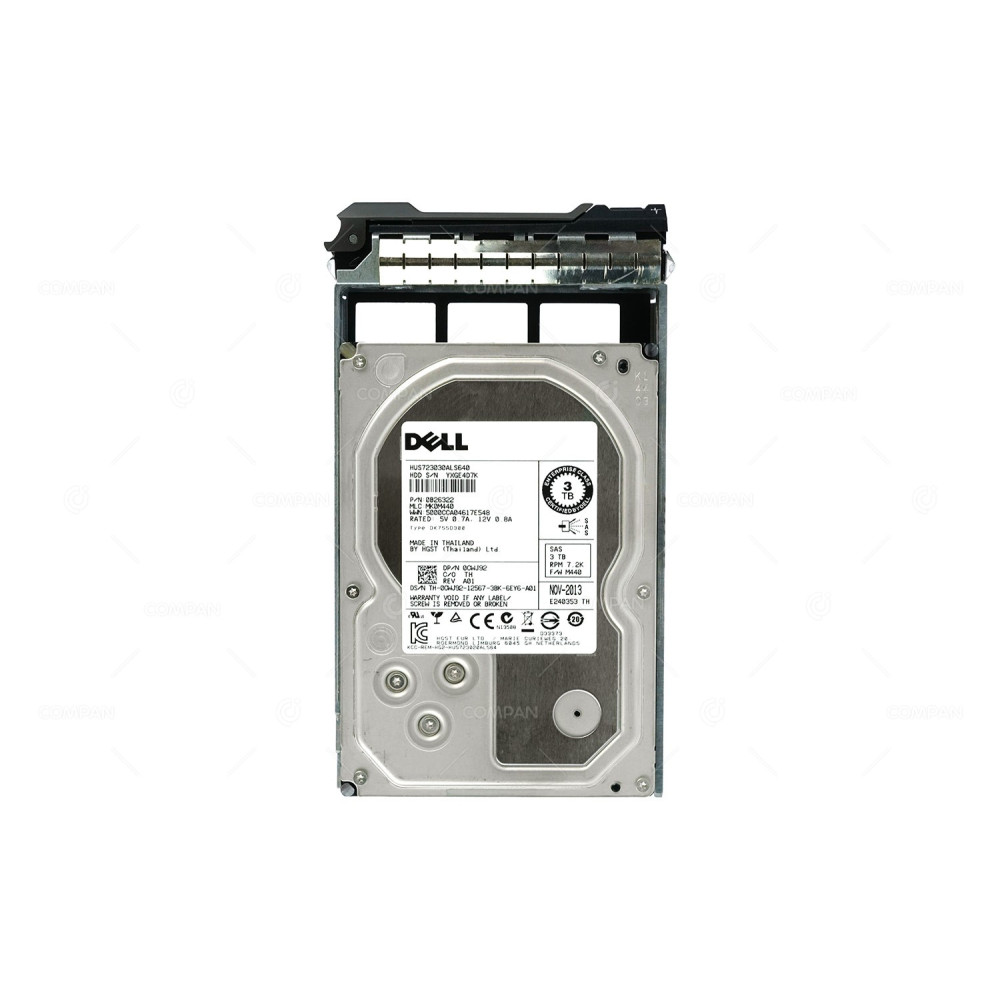 CWJ92 DELL HARD DRIVE 3TB 7.2K 6G  SAS M440 3.5 LFF HOT-SWAP FOR POWEREDGE AND POWERVAULT SERVER